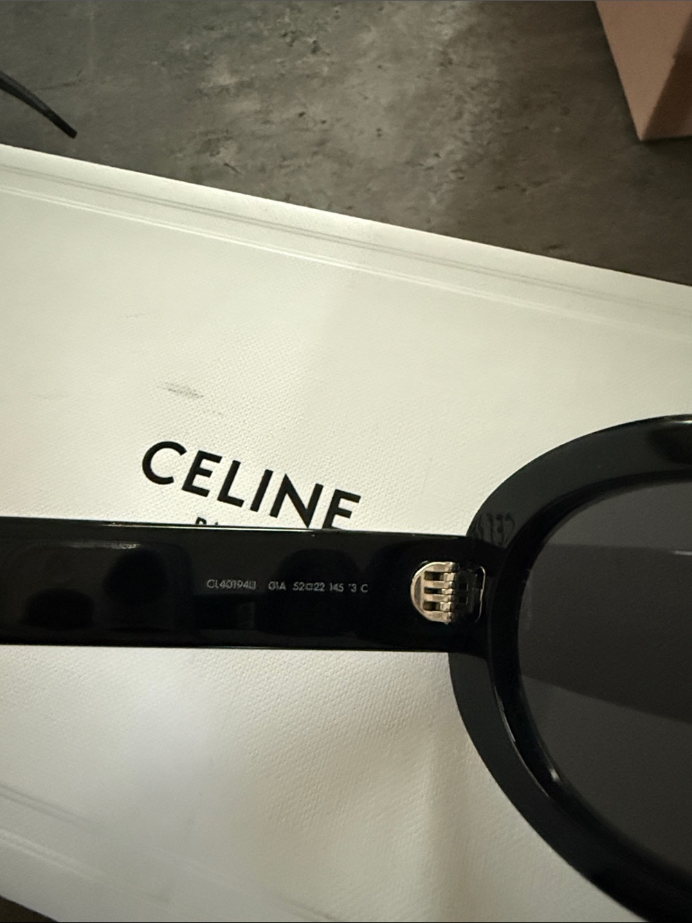 Celine Black Oval Sunglasses with Dark Lenses - Picture 4 of 8